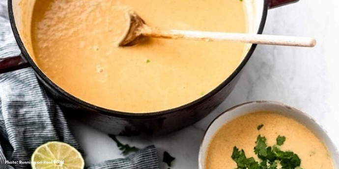 Iron-Packed & Family Friendly Curried Cauliflower Sweet Potato Soup